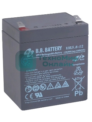 Батарея для ИБП B.B.Battery HR 5.8-12 (12V 5.8Ah)