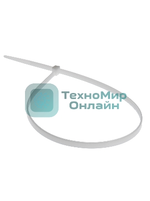Хомут-стяжка кабельная нейлоновая Rexant 400 x4,8 мм, белая, упаковка 100 шт.