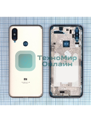 Задняя крышка для Xiaomi Mi 6X Mi A2 золотой