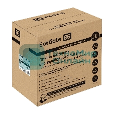 Источник бесперебойного питания On-line ExeGate PowerExpert TL-1000.LCD.AVR.2SH.USB.RS232.SNMP 1000VA/1000W, On-Line, PF=1, LCD, 2*Schuko, RS232, USB, SNMP-slot, встроенные батареи 12V 7.2Ah - 2шт, Tower, металлический корпус, черный