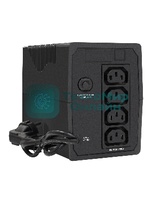 Источник бесперебойного питания ExeGate EP285538RUS Power Back BNB-600.LED.AVR.C13.RJ 600VA/360W, LED, AVR,4*IEC-C13, RJ45/11, черный