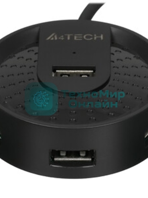 Разветвитель USB 2.0 A4Tech HUB-20 4порт. черный
