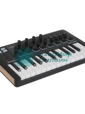 MIDI клавиатура 231509 Arturia MiniLAB 3 Rose Quartz 25 клавиш, 8 энкодеров, 8 RGB пэдов, 8 фейдеров, дисплей, сенсорные регуляторы Pitch/Modulation, MIDI-выход, 1/4