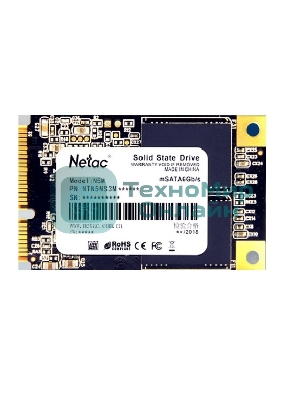 Накопитель SSD Netac N5M, 2048GB, mSATA, R/W 545/500