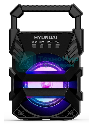 Колонка портативная Hyundai H-PS1000 черный 9 Вт 1.0 BT/USB 10м 500mAh
