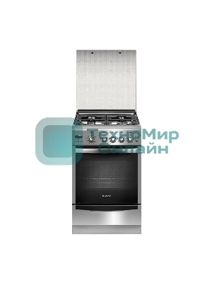 Плита газовая Gefest ПГ 5100-04 0004 серебристый, конфорок 4 шт, духовка 52 л, 50 см x 85 см x 58.5 см
