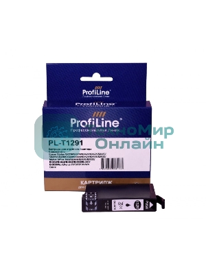 Картридж струйный ProfiLine PL-T1291 для принтеров Epson Stylus SX230/SX235/SX420/SX425/SX430/SX435/SX438/SX440/SX445/SX525/SX535/SX620/Stylus Office B42/BX305/BX320/BX525/BX535/BX625/BX630/BX635/BX925/BX935/WorkForce 7015/7515/7525 с чернилами Black