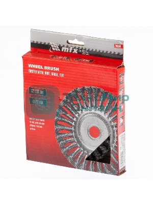 Щетка Matrix для УШМ, 150 мм, посадка 22,2 мм, Плоская, крученая проволока 0,5 мм