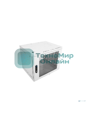 Шкаф настенный ЦМО ШРН-12.650 12U 600x650мм пер.дв.стекл несъемные бок.пан. 50кг серый