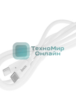 Кабель HOCO (6931474783264) силикон 1м USB 3.0A PD 60W для Type-C Type-C белый 1 м