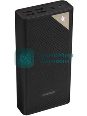 Портативный аккумулятор Digma DGP-30000-4U Li-Pol 30000mAh 3A черный 2xUSB