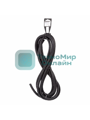 Трубa автомобильная гофрированная ПП Rexant Ø9,8 мм, разрезная, бухта 5 м/уп.