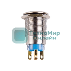 Кнопка антивандальная Rexant Ø19 250В Фикс (5с) ON-OFF/OFF-ON подсв/красная