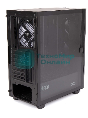 Компьютерный корпус Hiper DCB черный без БП ATX 1x120mm 1x140mm 1xUSB2.0 1xUSB3.0 audio bott PSU
