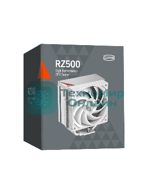 Кулер для процессора PCCooler RZ500 белый 120мм алюминий+медь 2200rpm 32db 4-pin 250W 155мм