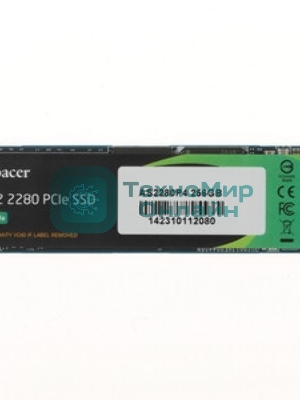 Накопитель SSD Apacer AS2280P4, 256Gb, M.2 2280, PCIe 3.0 x4, NVMe, R/W 2100/1300