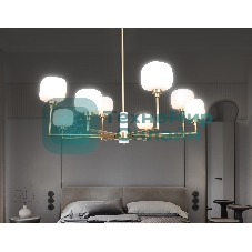 Люстра Ambrella light LH53017/8 BS/FR латунь/белый матовый G9*8 max 40W D830*680