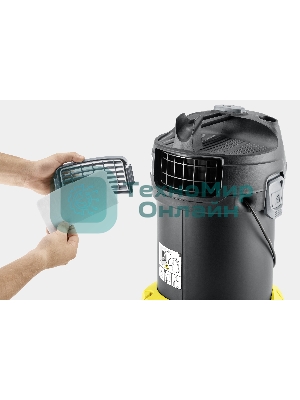 Пылесос Karcher AD 4 PREMIUM желтый/черный, 150/600 Вт, уборка сухая, пылесборник контейнер 17 л