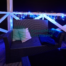 Гирлянда Neon-night Айсикл (бахрома) светодиодный, 2,4х0,6м, эффект мерцания, белый провод, 230 В, диоды белые, 88 LED