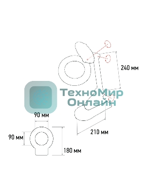 Лупа настольная 3D+12D Rexant с подсветкой, белая
