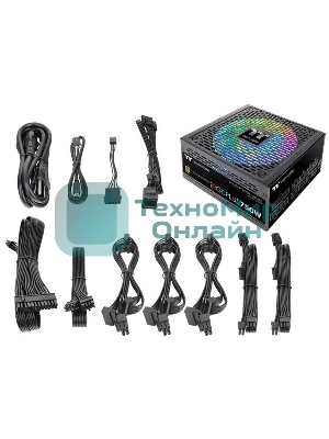 Блок питания Thermaltake Toughpower iRGb PLUS 750W RTL (PS-TPI-0750F3FDGE-1), 750Вт, 80 PLUS Gold, 140мм, модульный, черный