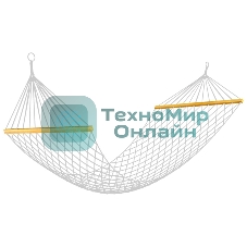 Ecos Гамак-сетка (хлопок) Ham-20 с деревянной планкой, р-р 200х80 см