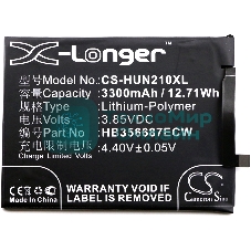 Аккумулятор CameronSino CS-HUN210XL HB356687ECW для Huawei Honor 7X3.85V, 3300mAh, 12.71Wh