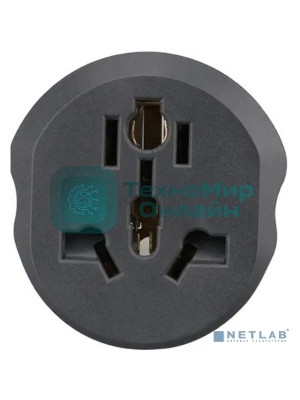 Адаптер-переходник PREMIER 11626/20 (1 розетка) темно-серый