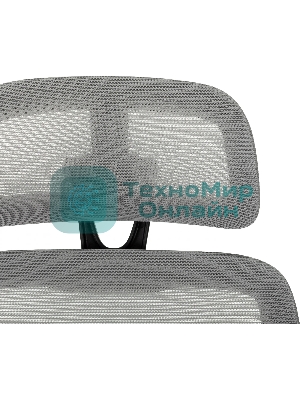 Кресло Бюрократ Wise серый, сетка, подголовник