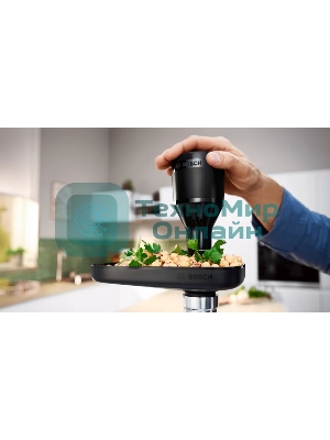 Мясорубка электрическая Bosch MFWS440B черный, 1900 Вт, 2.5 кг/мин, реверс, защита от перегрузки, насадки - 7