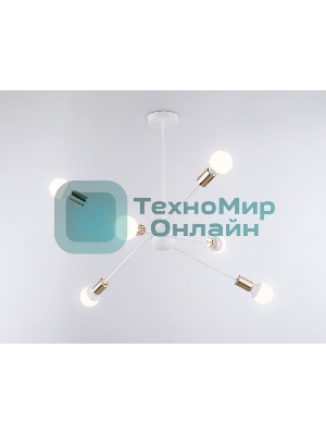 Светильник Ambrella light TR80432/6 WH/GD белый/золото E27/6 max 60W D950*730