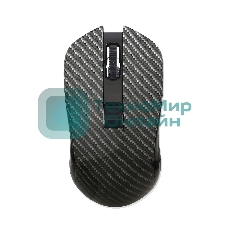 Мышь беспроводная Qumo Kevlar M26 черный, 1600 dpi, радиоканал, USB, кнопки - 4