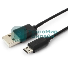 Кабель Cablexpert USB2.0 Pro, AM/microBM 5P, 1.8м, витой, черный, пакет (CC-mUSB2C-AMBM-6)