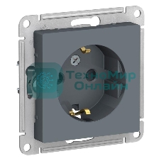 Розетка с/з со шторками, 16А, механизм ATN000745 Schneider Electric Грифель