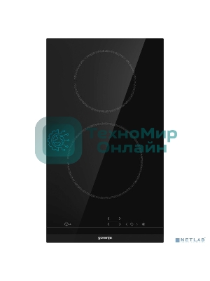 Варочная панель Gorenje ECT321BCSC, конфорок: 2 шт., стеклокерамика, независимая, черный