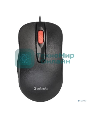 Мышь проводная Defender Point MM-756 черный, 1000 dpi, USB, кнопки - 3