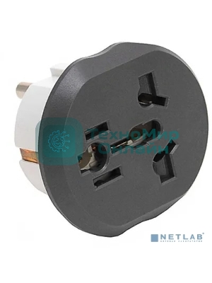 Адаптер-переходник PREMIER 11626/20 (1 розетка) темно-серый