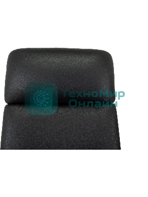 Кресло руководителя Бюрократ VEGA черный кожа крестов. алюминий