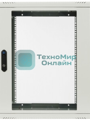 Шкаф телекоммуникационный настенный разборный ЦМО 15U (600 x 650) съемные стенки, дверь стекло, черный (ШРН-М-15.650-9005)