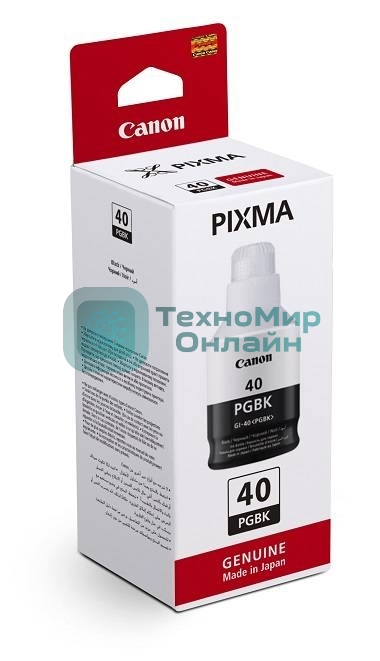 Контейнер с чернилами Canon GI-40 BK для GM2040/G5040/G6040. Черный. 6000 страниц.