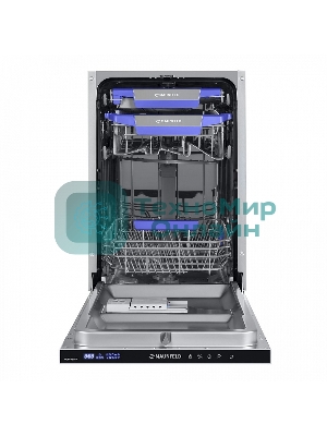 Встраиваемая посудомоечная машина Maunfeld MLP-08IMR, белый/черный, 44.5 см, 10 компл., 47 дБ, класс A++