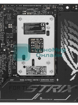 Материнская плата ASUS ROG STRIX X870-I GAMING WIFI, AM5, AMD X870, 2xDDR5, 2xSATA, 2xM.2, 1xPCI-E 5.0 x16, 1xHDMI, 2xUSB-C USB4, 1xUSB-C 10Gbps, 4xUSB-A 10Gbps, 1x 2.5Gb LAN, 2x3.5 мм, Mini-ITX