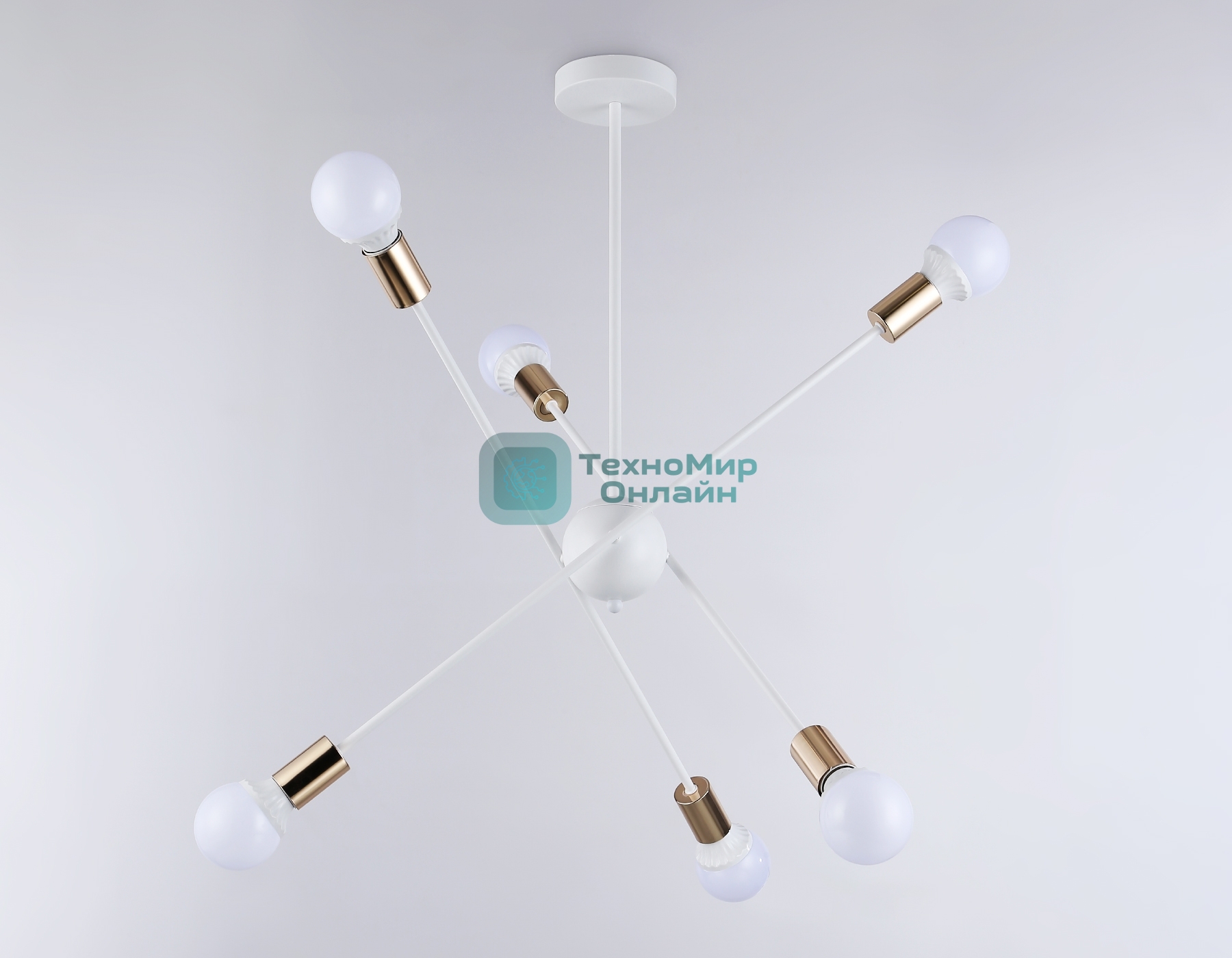 Светильник Ambrella light TR80432/6 WH/GD белый/золото E27/6 max 60W D950*730