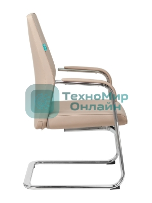 Кресло Бюрократ JONS-LOW-V бежевый, кожа