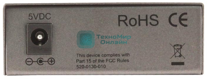 Медиаконвертер OSNOVO Гигабитный медиаконвертер, по одному волокну SM до 20 км, по MM - до 500м, tx1310/rx1550нм