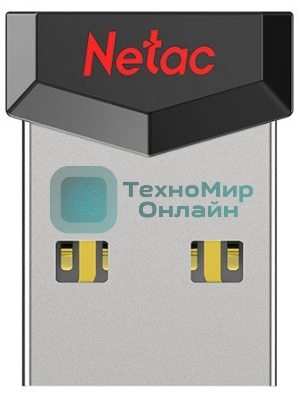 Флешка USB Netac UM81 (NT03UM81N-008G-20BK), 8Gb, USB 2.0, R/W 30/10, черный/красный