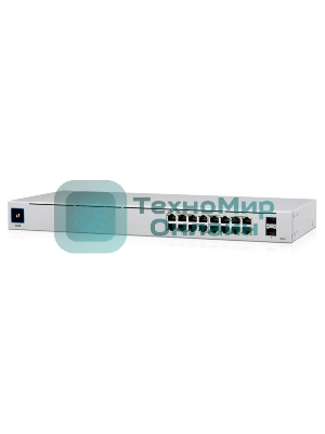 Коммутатор Ubiquiti UniFi USW-16-POE 2SFP 8PoE+ 42W управляемый