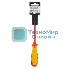 Отвертка Matrix Insulated, SL5,5 x 125 мм, CrMo, до 1000 В, двухкомп. рукоятка