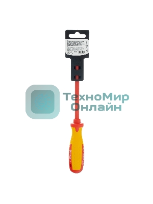 Отвертка Matrix Insulated, SL5,5 x 125 мм, CrMo, до 1000 В, двухкомп. рукоятка