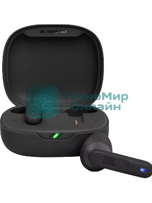 Наушники TWS JBL Wave Flex черный, вкладыши, Bluetooth, быстрая зарядка, до 8 ч